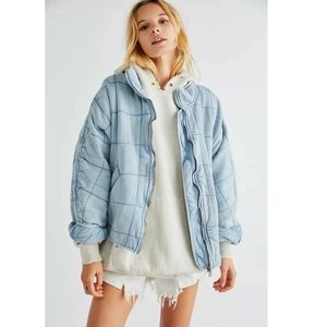 Free People Dolman Quilted Knit Oversized Jacket